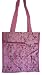 Pink Satin Ballet Dance Tote Bag with Pointe Shoes, Tiaras, 