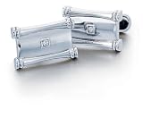 J.Goodman Sterling Silver Diamond Bamboo Cufflinks