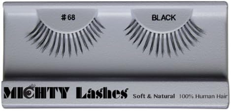 Mighty Lashes #68 False Eyelashes 100% Human Hair (12 Pairs)