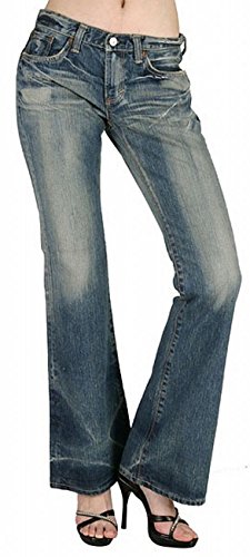 (ボブソン) BOBSON ブーツカット ジーンズ 色落ち ダメージ加工 デニム パンツ QLT101D2