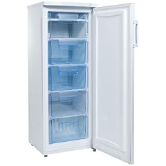 Comfee HS-241FN Gefrierschrank / A+ / 0.63 kWh / 170 Liter Gefrierteil / 144 cm H�he / 5 Gefrierf�cher / 1 Vorgefriertablett / wei�