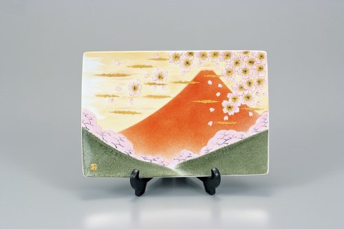 10号飾皿 富士に桜