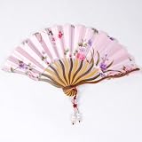 Chinese Mini Portable Handheld Fan Painting Flower