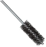 Weiler Power Tube Brush, Steel, Round Shank, Double Stem, Double Spiral