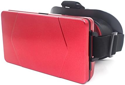 3D VR Glasses Cardboard Virtual Reality Headset Video Glasses VR Viewer with Headband for All 4 ~ 6" Smart Phones(Red)