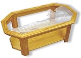 Oak Glass Top Coffee 15 high