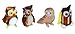 Looking Glass Miniature Collectible - Owls (4-Pack)