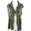Winter Warm 2ply Soft Knit Puff Layer Scarf Wrap Gray