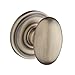 Baldwin Reserve FDELLTRR049 Full Dummy Ellipse Knob and Traditional Round Rose Matte Brass & Satin Black Finish