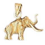 14K Gold Pendant 3-D Elephant 5.5 - Gram(s)