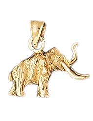 CleverEves 14K Gold Pendant 3-D Elephant 5.5 - Gram(s)