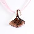 Calla Lily Murano Glass Pendant -Calla Purple/White