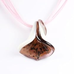 Calla Lily Murano Glass Pendant -Calla Purple/White