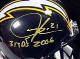 LaDainian Tomlinson Autographed/Hand Signed San Diego Chargers Blue Mini Helmet 31 TD's 2006 PSA/DNA