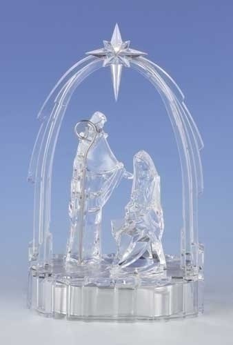 11 Icy Crystal Holy Family Lighted Arch Christmas Figure 11 Icy Crystal Holy Family Lighted Arch Christmas Figure
