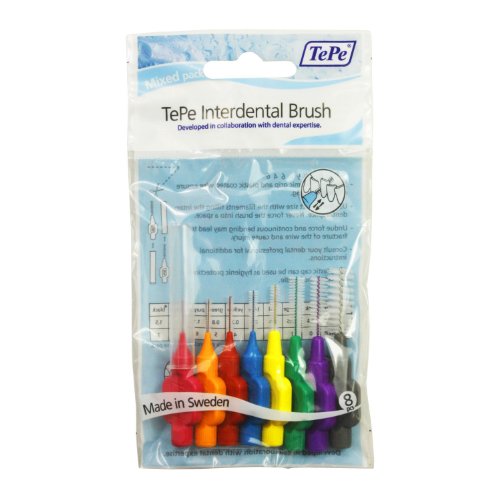 TePe Interdental Brushes Mix Trial Pack 1 Packet of ALL 8 Colours
