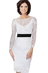 Sexy Floral Print Sheer Lace Cocktail Knee Length Party Dress 