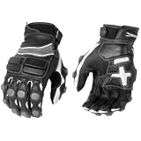 JOE ROCKET REACTOR 2.0 LEATHER GLOVES GUN/BK/WHITE LG 5564604