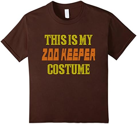 Kids Halloween Shirt - This is My Zoo Keeper Costume 6 Brown