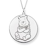 Large Sterling Silver Winnie the Pooh Pendant