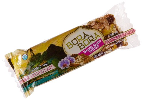 Bora Bora Paradise Walnut Pistachio Antioxidant Organic Bar, 1.4-Ounce Bars (Pack of 12)