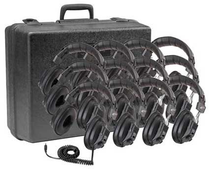 Califone 3068-12 Twelve(12) Switchable Stereo/Mono Headphones