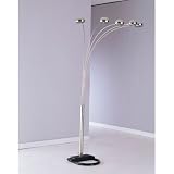 Beautiful 5 Arc Satin Nickel Finish Floor Lamp Nice Valentine's Day Gift Free Shipping