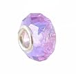 Pandora Style Charm Bead (Z422) Faceted Glass (14mm x 9mm) (fits Troll too) ~ Lilac