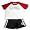 Mishmish - Boys Short Sleeve Short Set, Red, White, Blue (Size 4)