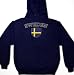 Sweden Flag Shield International Soccer Sweatshirt, Swedish National Pride Mens Pullover Hoodie