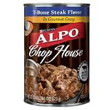 Alpo Chop House T-Bone Steak Flavor In Gravy Canned Dog Food 12/22-oz cans-
