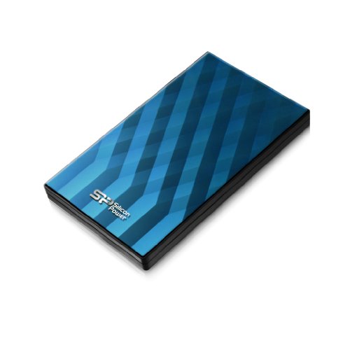 Silicon Power Diamond D10 2.5-Inch 500 GB USB 3.0 Portable External Hard Drive - Blue (SP500GBPHDD10S3B)