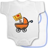 I Love Dad Stroller Baby T Shirt Bib and Onesie