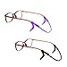 BCP Set of 2 Silicone Kid Children's Eyewear Glasses Neck Retainers Eyeglass Glasses Sunglasses Spectacle Head Safety Strap Cord Holder for Kids Children (Black#Purple)