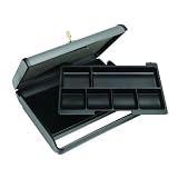 MMF Industries Steelmaster Slim Security Case with Keyed Lock, 2.38 x 8.5 x 8.5 Inches, Charcoal Grey (2217004G2)