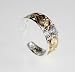 Two Tone Sterling Silver Toe Ring w/ clear CZ stone