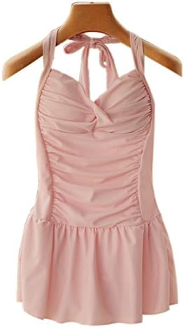 Sunshine Tour Women Halter Tankini Swimwear Bathing Suit Bikini Pink XL