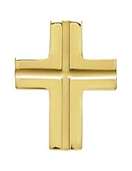 14K Yellow Gold Cross Pendant -- LIFETIME WARRANTY
