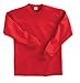 Soffe Big Boys' Long Cotton Sleeve T-Shirt, Red, Medium