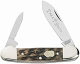 New Boker Canoe Appaloosa Series Traditional Folding Knives C-75 Carbon Steel Blades Closed