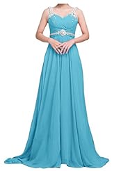 Spaghetti Strap 2014 Chiffon Prom Dress 