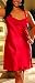 Shirley of Hollywood Women's Charmeuse And Chiffon Plus-Size Chemise