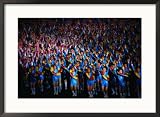 Boys and Girls Dance in Formation During Arirang Mass Games, P'Yongyang, North Korea Framed Photographic Poster Print by Tony Wheeler, 29x21