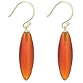 Gold-Over-Silver Torpedo Earrings - Carnelian