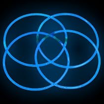 22" Lumistick Glowsticks Light Stick Necklaces BLUE (100 Necklaces)