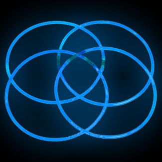 Childrens Toyshop  Toys : 22" Glowstick Glow Stick Necklaces BLUE (200 Necklaces)