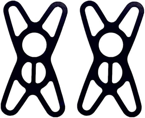 Silicone Security Rubber Bands for Bike, Motorcycle Phone Mount, Holder Simpra Universal Mountain &amp; Road Handlebar Cradle Holder Tether, Bicycle Phones Holder Support, Only 2 PCS Band (Black-S)