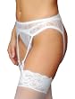 SpicySpot Lace Garter Belt With Matching Thong and Lace Top Sheer Stocking