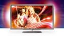 Philips 32PFL7406K/02 81 cm (32 Zoll) Ambilight LED-Backlight-Fernseher (Full-HD, 400 Hz PMR, DVB-T/-C/-S2, Smart TV) silbergrau