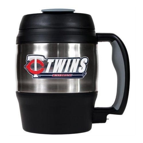 MLB Minnesota Twins 52-Ounce Stainless Steel Macho Travel Mug with Bottle Opener